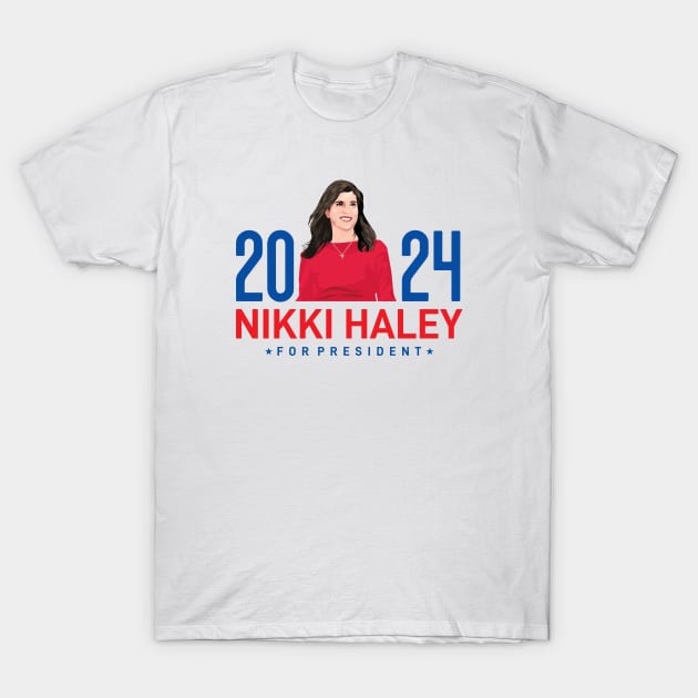 Nikki Haley 2024 For President T-Shirt by MIKOLTN